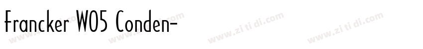 Francker W05 Conden字体转换